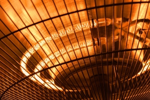 Close up of an electric heater.