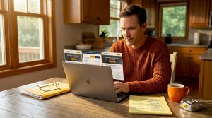 Homeowner comparing electrical contractor alternatives
